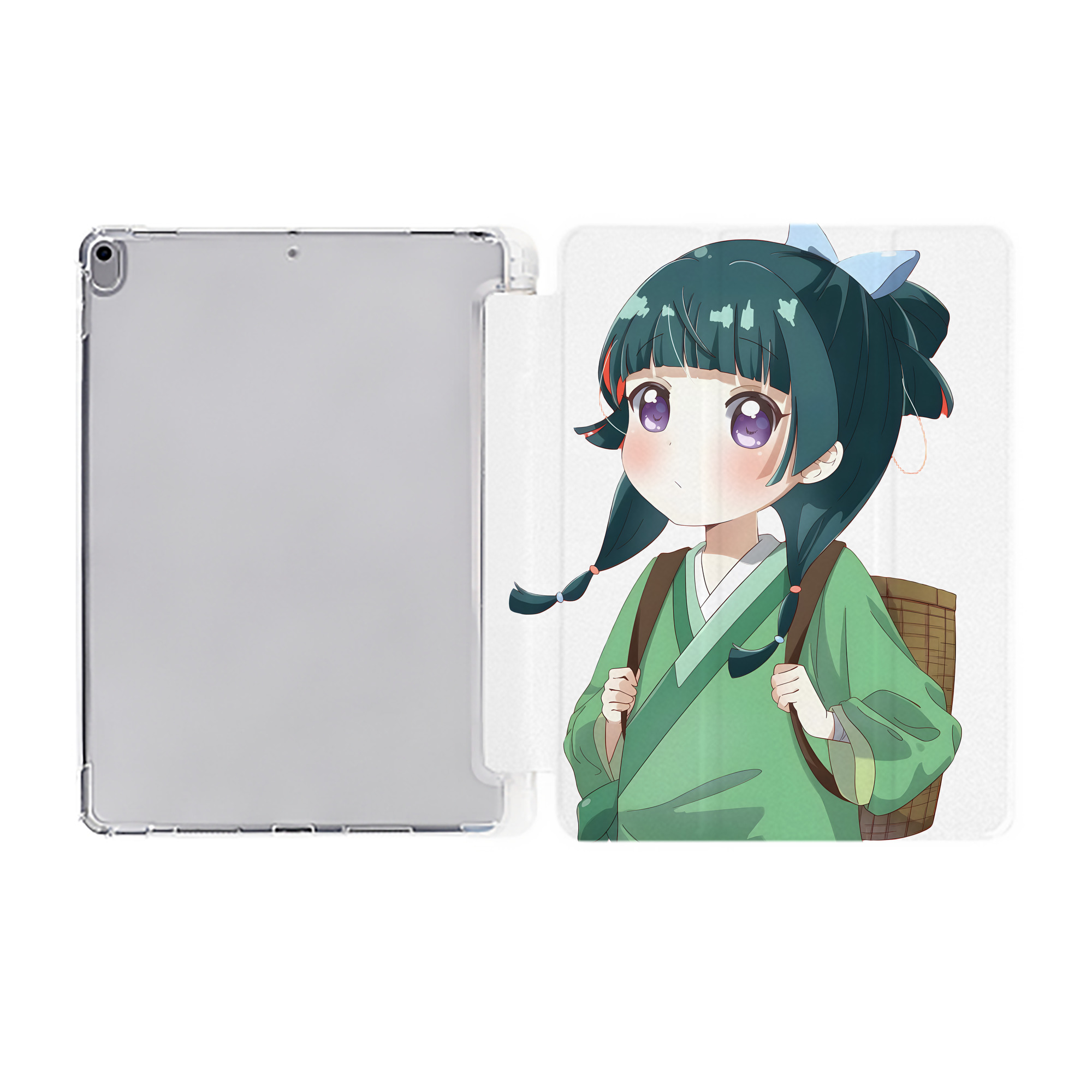 （画像用） 薬屋のひとりごと The Apothecary Diaries IPad ケース ペン収納付き 三つ折りスタンド PUレザー×シリコン 対応機種9.5/10.5/10.9インチ